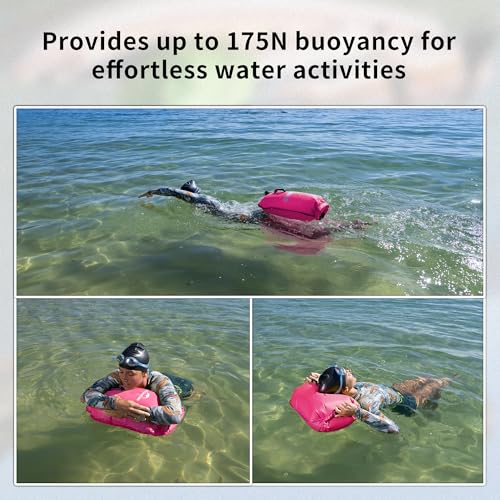 Image of Naturehike 18L Waterproof Dry bags-Roll Top Waterproof Swimming Buoy with Waterproof Phone Compartment, Outdoor Bags Keep Gear Dry for Hiking, Kayaking, Camping, Swimming, Boating(Pink)