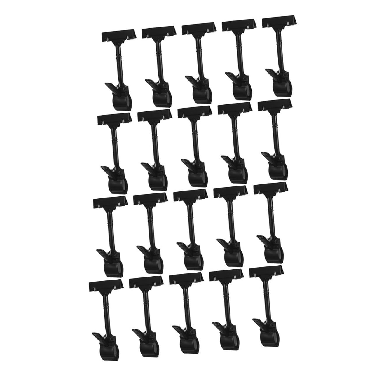 Baluue 21pezzi Clip in Plastica per Supporto di Cartellini dei Prezzi Supporti per Cartellini dei Prezzi Girevoli per Supermercati e Negozi al Dettaglio