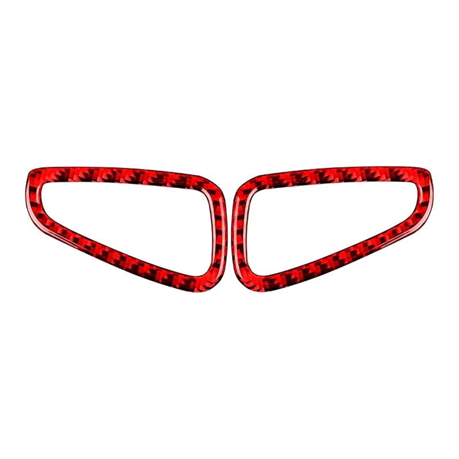 for Chevrolet for Camaro 2017 2018 2019 2020 2021 2022 Car Instrument Air Vent Decorative Frame Cover Stickers KISSGPIPOL(Red Carbon Fiber)