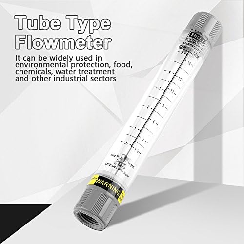 1pcs Flow Meter, Liquid Flowmeter Gas Flow Meter Tester for Gas Liquid Pipeline Flowmeter LZM-15G 0.5-5 GPM / 1.8-18 LPM