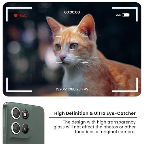 Image of ArmourPro Camera Rings Tempered Glass for Motorola G67 Power (6.7 Inches), Tough HD Individual Aluminum Alloy Rings 9H Camera Cover, Scratch-Resistant,Camera Lens Protection| Silver, 1 Pack