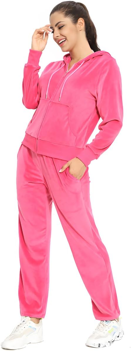 MINANUO Tracksuit 2 Pieces Joggers Outfits for Women Jogging Sweatsuits Set - Image 2