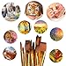 18Pack Oil Paint Brushes Sets Professional Artist Acrylic Brush Kits for Canvas Painting Ceramic - 15 Sizes Brush 1 Standing Organizer 1 Mixing Knife 1 Watercolor Sponge Gray