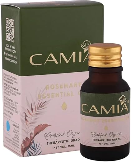 CAMIA – 100% Organic & Natural Rosemary Essential Oil | Promote Healthy Hair | Pure Therapeutic Grade Essential Oil for Hair | Skin Care, & Aromatherapy | Free From Chemical &…