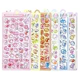 Sediven 3dシール 立体シール 可愛い 6枚セット 女の子 携帯電話飾り用手帳用 DIY用 日記帳用 貼り付け可能 手芸用品