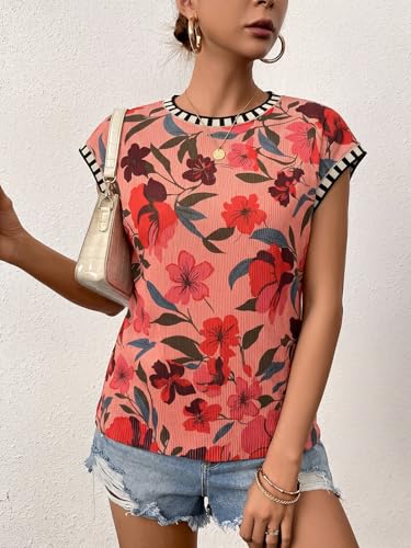 Image of Cap Sleeve Sweater Tops for Women 2026 Knit Summer Sleeveless Tank Vest | Slim Fit, Trendy Color Block, Soft, Skin-Friendly, Strechy, Lightweight, Breathable, Casual Daily Wear