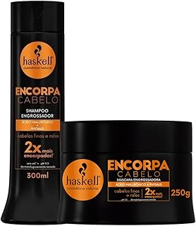 Shampoo 300ml E Máscara 250g Haskell Encorpa Cabelo Engrossa