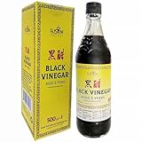 Fusion Select 500ml Chinese Black Vinegar - Authentic Chinkiang Black Vinegar for Cooking, Sauces, Dressings - Zero Artificial Color & Flavors - Aged for 3 years - Kitchen Condiments & Ingredients