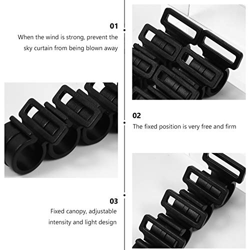 20 peças de toldo C Clipe de camping Braçadeira de barraca Gancho de suspensão de barraca Clipe de l
