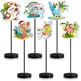 DoubleFill 6 letreros de mesa de Navidad en julio, decoración de mesa para el hogar