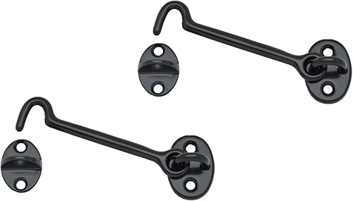 Miniatura 6 de QCAA Gancho de cabina de latón forjado, 2-1/2 pulgadas, latón vibrado, paquete de 4