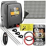 Ellofence Wildschweinabwehr Set (125m) - Effektiver Elektrozaun gegen Wildschweine - Starkes Zaungerät inkl. passender Erdung & hochwertigem Zaunmaterial - Premium Windschweinschutz