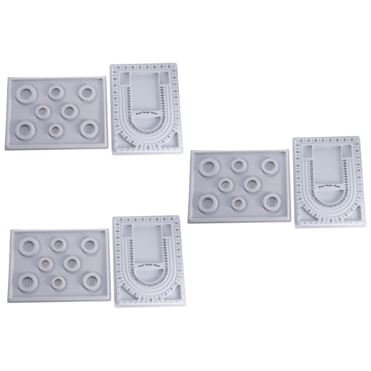 TEHAUX 6 pcs with Designer Beading Craft Chinese Handmade and Mini Jewelry Trays Nice Plate Trinket Organizers Plates *cm Flocking Manager Supplies Bracelet Random Bracelets DIY Spinner