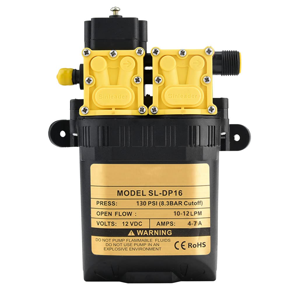 EMUKOEP Pompa per Spruzzatore D'acqua Agricola da 12 V Ad Alte Prestazioni per L'agricoltura, Realizzata con Materiali Durevoli