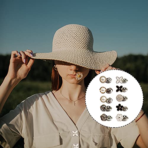 Shirt Button Pins, 24 PCS Rhinestone Pearl Buttons for Cuffs, Collar, Clothing Decoration - Image 7