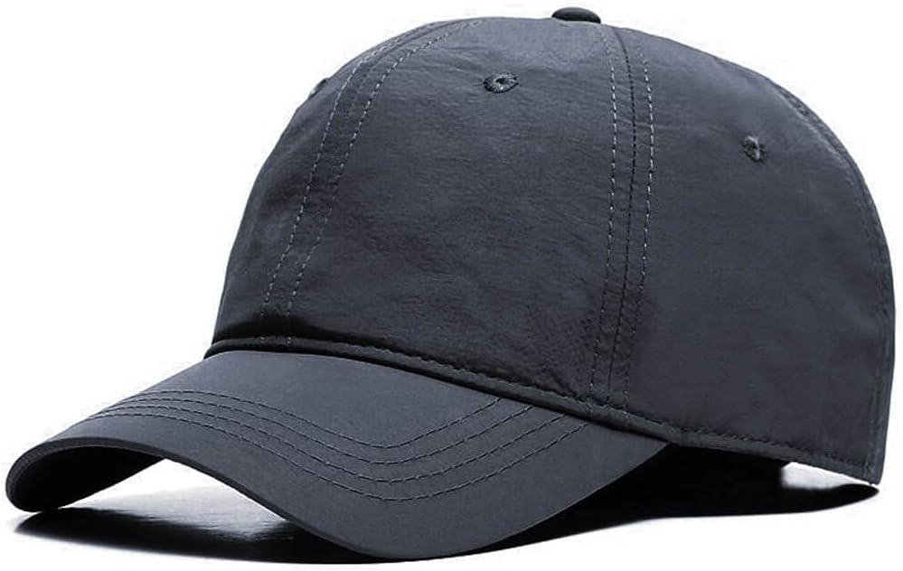 Oversize Quick-Drying Sun Baseball Cap, M/XL Plain Dad Outdoor Cap Running Hat