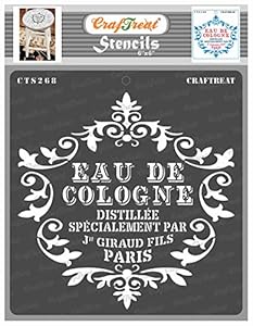 CraftTreat Eau de Cologne Schablone 15,2 x 15,2 cm