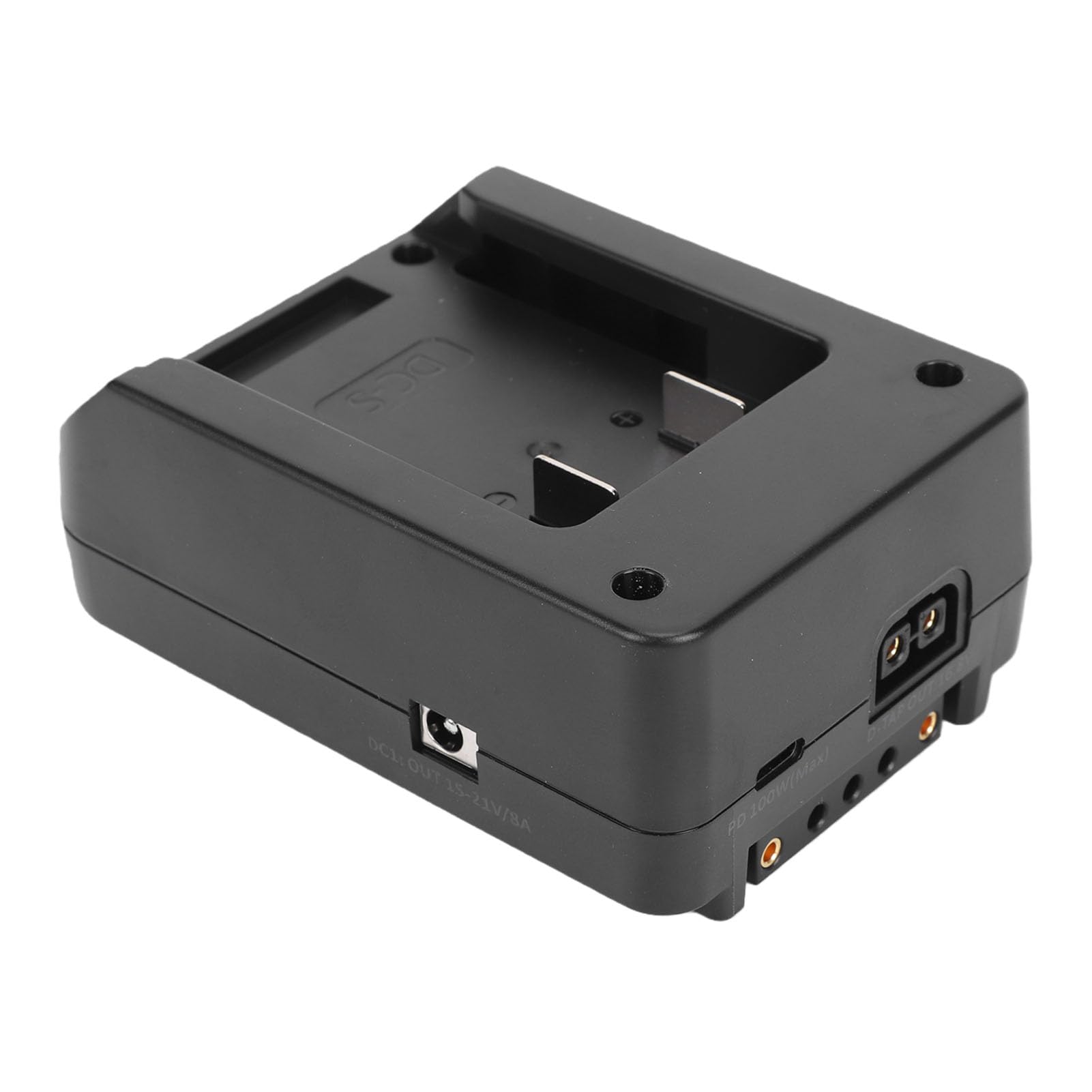 Akozon Placa Adaptadora de Batería para Herramientas Eléctricas Potente Adaptador de Batería de Montaje en V con Salida CC USB C de 100 W para Equipos de Fotografía Luces Teléfonos Uso