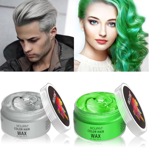 MQUPIN Temporary Hair Color Wax,Natural Hair Dye, Washable Hair Paint Wax For Party, DIY,Cosplay,Club,Masquerade, Halloween, Date