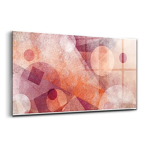 Peinture décorative murale abstraction géométrique salon