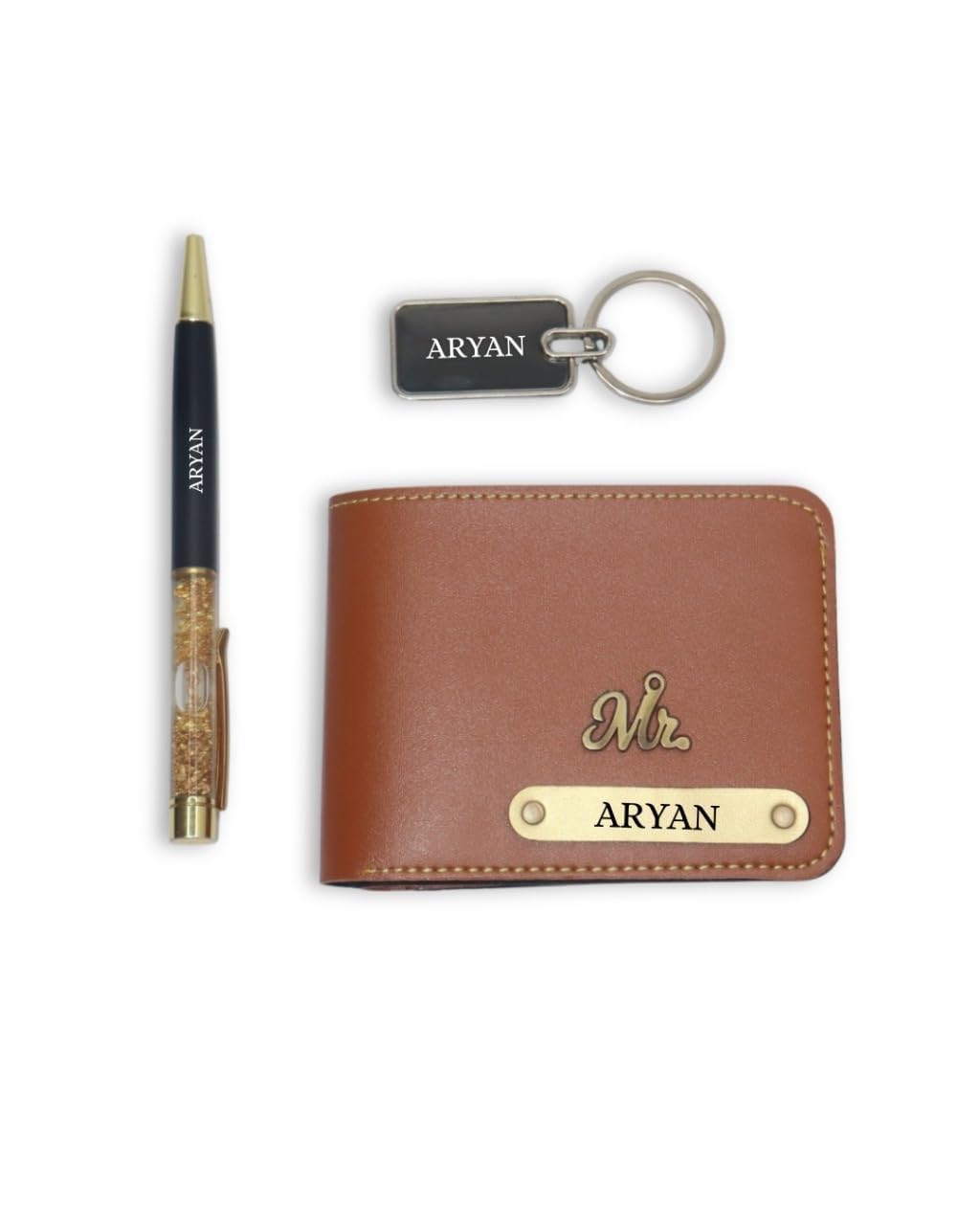 printifykart Personalized Wallet, Keychain and Pen Gift Set for Men-picture-23