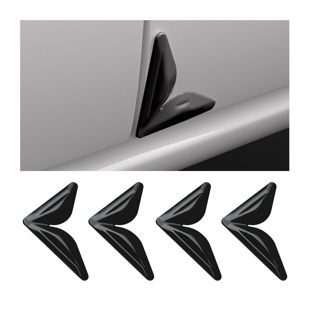WENINETIES 4Pcs Car Door Corner Protector for Lexus IS300h ES-300h LS500h RC300h-F, Scratch Resistant Car Door Corner Cover Vehicles Side Doors Edge Corners Guard Protector,Black