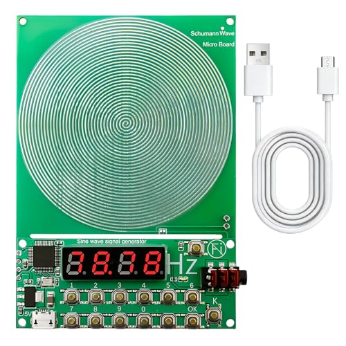 7.83Hz Schumann Frequenz Generator Einstellbar 0.01Hz-100000Hz mit Display und USB-Anschluss Wellengenerator Tragbar Generator Naturresonanz für Raumharmonie zu Hause/Büro