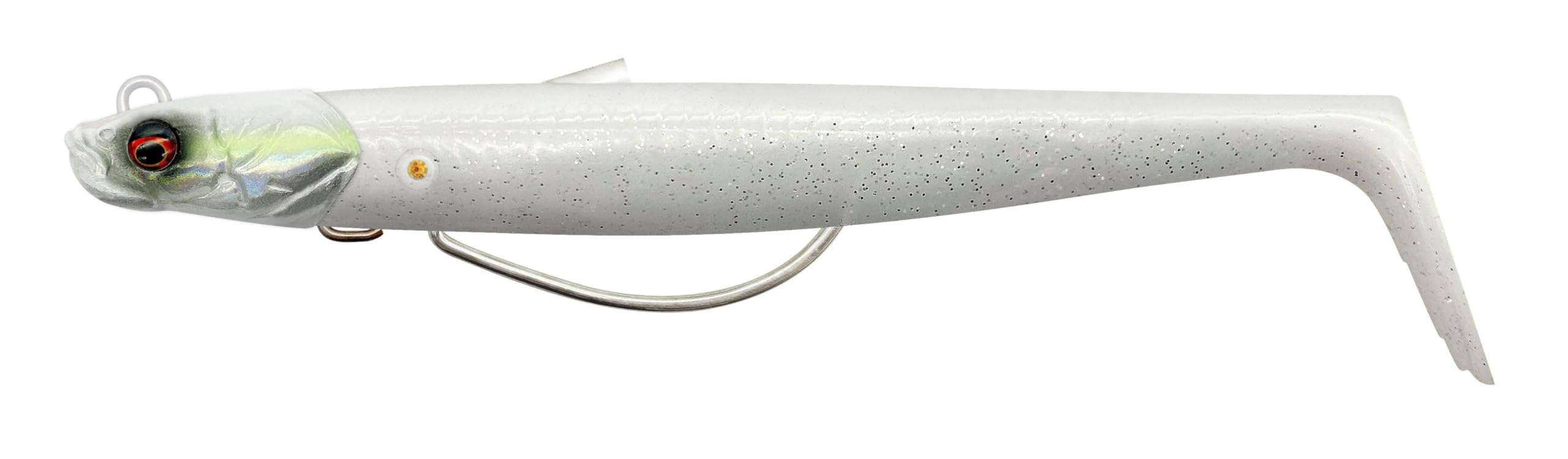 Savage Gear V2 Weedless Sandeel 11.5cm: White Pearl Silver