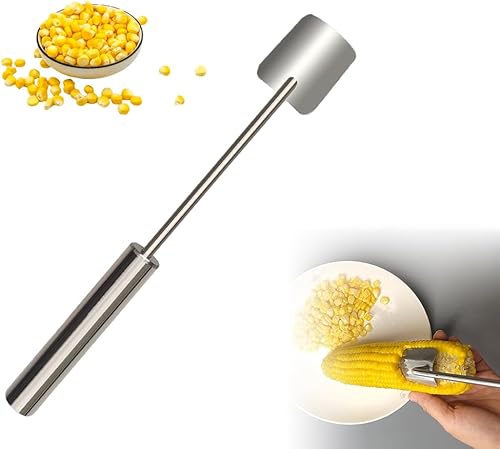 Pelador de maíz para pelar maíz en la mazorca, herramienta para pelar maíz de acero inoxidable de mango largo 2025, herramientas de eliminación