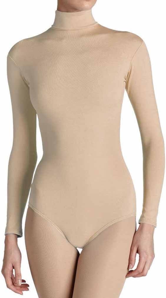 elegance1234 Ladies Quality ROLL Neck Cotton Leotard/Bodysuits