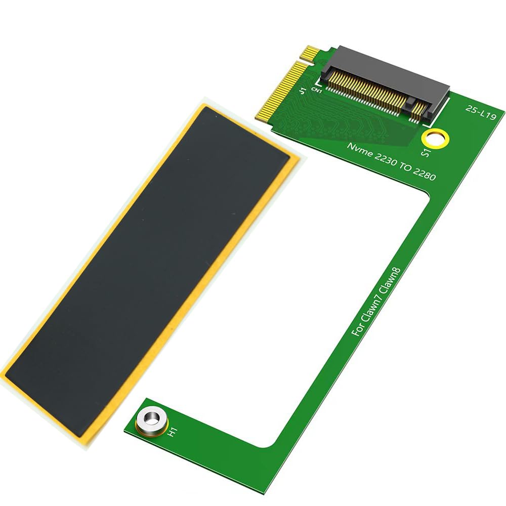 Sintech M.2 nVME 2230 to 2280 Adapter Card With Heatsink Support PCIe 4.0 SSD,Compatible with MSI Claw7 Claw8 Gaming Handheld for Upgrade Storage