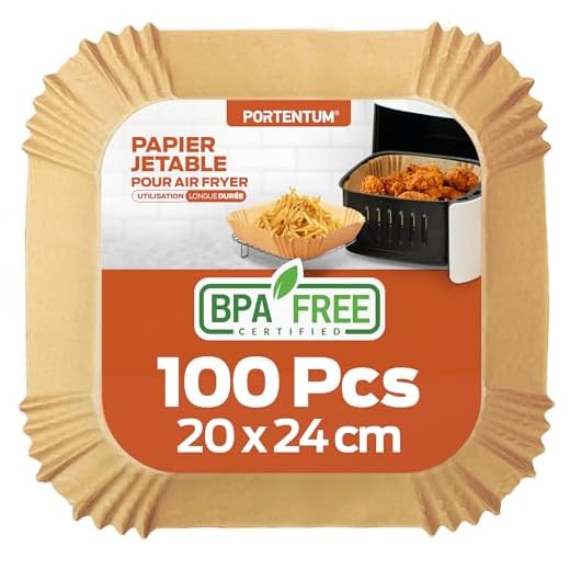 Papel de hornear PORTENTUM, 100 unidades