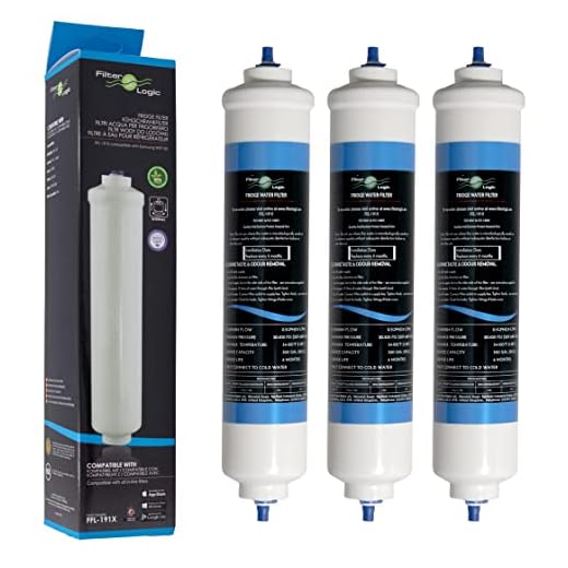 FilterLogic FFL-191X | 3er Pack externer Wasserfilter kompatibel mit HAIER 0060823485A Filter für Kühlschrank HRF-628A HRF-628I HRF-630A HRF-630I HRF-522I HRF-663CJ, French Door HB22FWRSSAA