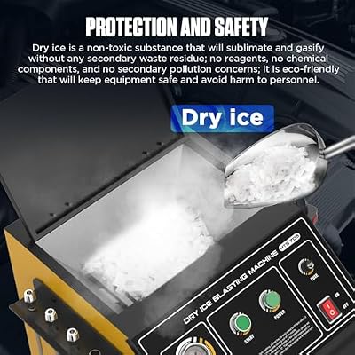 Industrial Dry Ice Blasting Machine, Intelligent Control Dry Ice Blasting Cleaning Machine, Dry Ice Blast Cleaners for Automotive Engine, Removing All Kinds of Intractable Dirt Cleaner, 110V