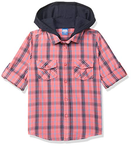 Image of Amazon Brand - Jam & Honey Boy's Regular Button Down Regular Fit Shirt