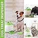 PETGEEK Automatic Dog Treat Dispenser with Button - Puzzle Memory Training Feeder, Pet Geek Button Treat Food Dispensing Toys Interactive, Iq Training Dog Feeder (Green)