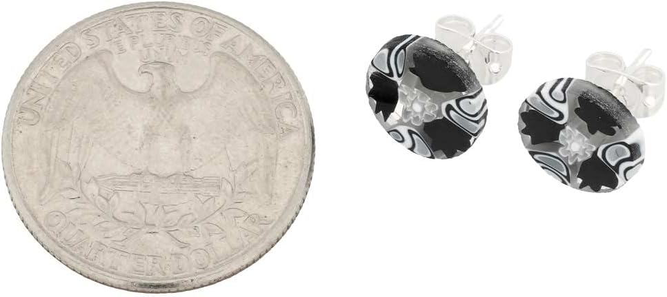Glass Of Venice Murano Glass Millefiori Stud Earrings - Round