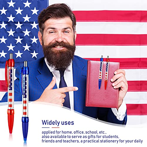American Flag Ballpoint Pen,Patriotic Day Retractable Pens,Stars Stripes Flag Desk Accessories For Usa Souvenirs,Gifts,Note Taking, American President Election, 4Th Of July Present (24 Pcs) #TOP4