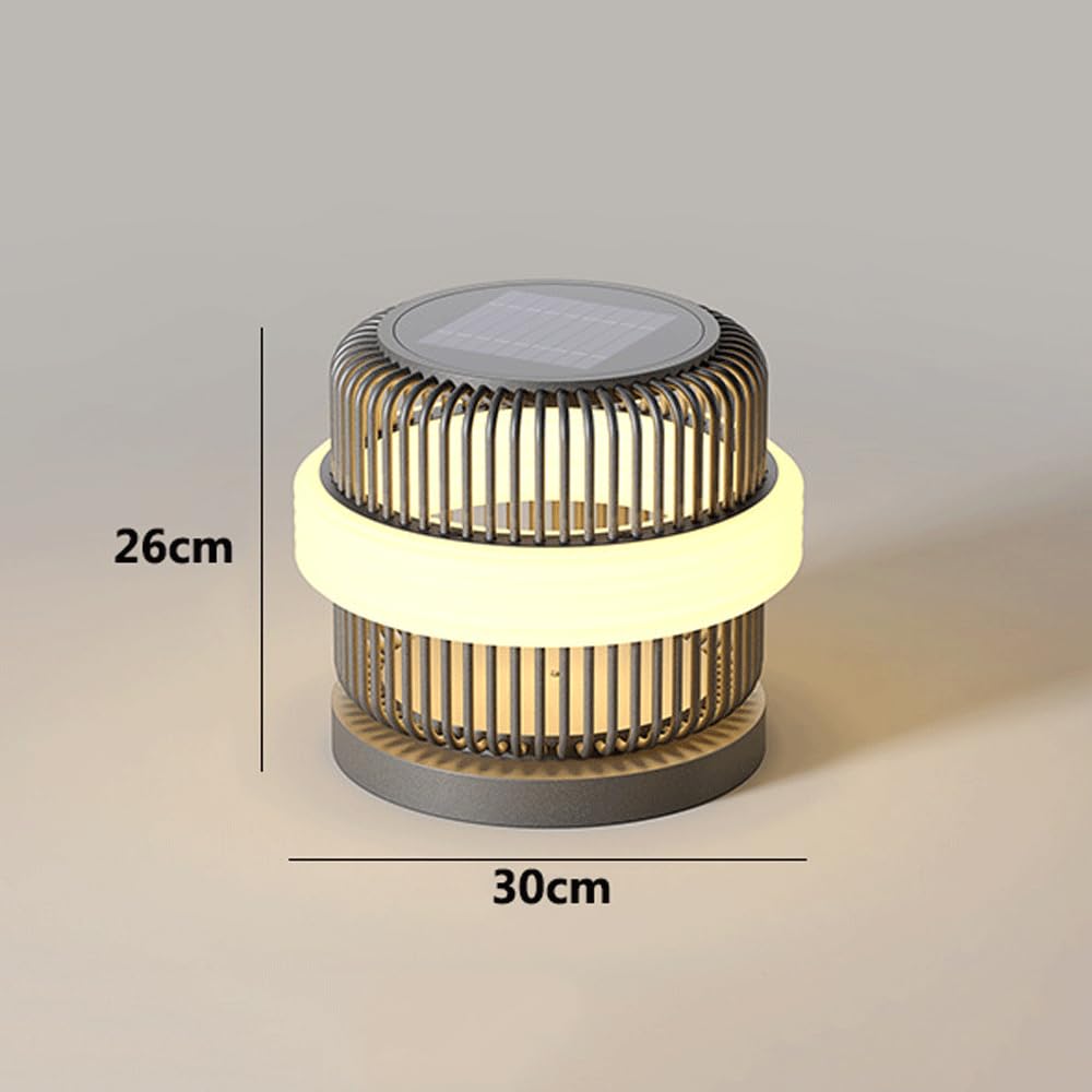 HZWJIA Solar Pillar Lamp Outdoor Luxury LED Fence Deck Post Cap Lamp Black Outdoor Lighting Solar Pillar Lamp IP65 Waterproof Pillar Head Lamp For Villa Courtyard Garden Pillar Lamp Side Length 11.8cm