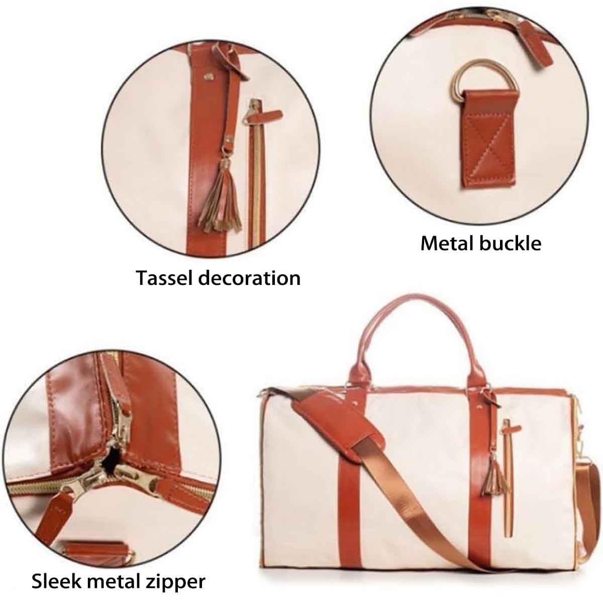 Faltbare Reisetasche,Pu-Leder Travel Bag Mit Schuhbeutel, 2 In 1 Reisetasche Damen Wasserdicht,Umwandelbarer HandgepäCk Anzugtasche FüR Reise,FüR üBernachtung,Urlaub,Wochenenden, AusflüGe (Schwarz)