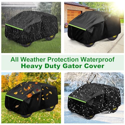 Waterproof Gator Cover for John Deere LP93547 CPLP93547, 210T Sun Rain UV Dust Snow All Weather Protection Heavy Duty Gator Full Size Cover With Windproof Straps & Cotton Lining-Black by BETERNY - Image 7