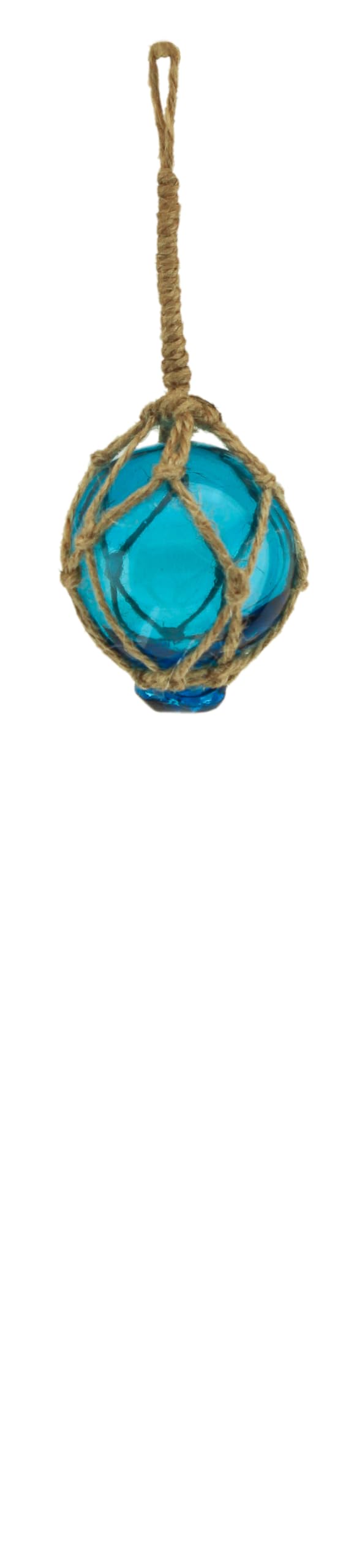 Sea-Club Fishing Ball Maritime Decorative Glass / Rope Diameter 5 cm Sea Blue