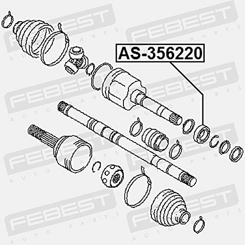 Ball Bearing For Front Drive Shaft 35X62X20 Febest As-356220 Oem 39774-Ja01A #TOP1