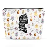 Beauty Inspired Makeup Bag Fairy Cosmetic Travel Bag Zipper Pouch Skincare Bag Book Lovers Gifts Toiletry Bag Christmas Birthday Bookish Gifts Beauty Bag for Women Best Friends Girlfriend Wife Aunt