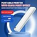Portable Thermal Printer A4 Mini Thermal Printer 200dpi Inkless Printer Bluetooth Rechargeable Printer for Office
