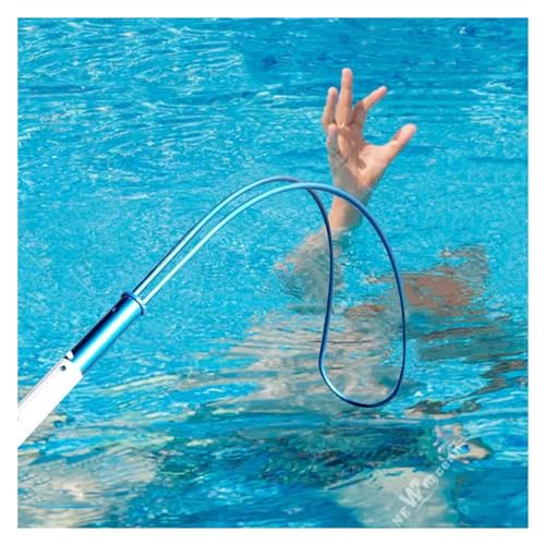 Poste de Piscina con Gancho de Seguridad: Poste de Rescate telescópico liviano (1-7 m) para Asistencia en Caso de ahogamiento de Emergencia y Limpieza de Piscinas: Equipo Esencial para Salva