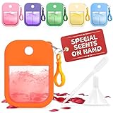 6Pcs Empty Travel Size Perfume Refill Bottle 1.28 oz – Refillable Perfume Bottle Travel Size for Purse with Colorful Silicone Case & Keychain, TSA-Compliant, Atomizer Great as Valentines Day Gift Idea