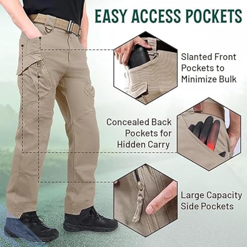 Rugstor Flexcamo - Tactical Waterproof Pants, Flexcamo Pants for Men,Lightweight Waterproof Quick Dry Tactical Pant4