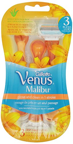 Gillette Venus Venus Malibu With Aloe Disposable Women's Razor, 3 Count