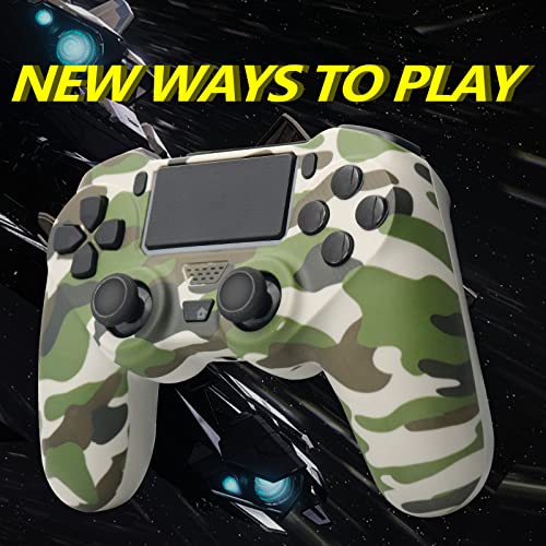 Ysokk 2 Pack Wireless Controller For Ps4, Wireless Remote Control Compatible With Playstation 4/Slim/Pro,With Double Shock/Audio/Six-Axis Motion Sensor(Camo Grey+Camo Green) #TOP2